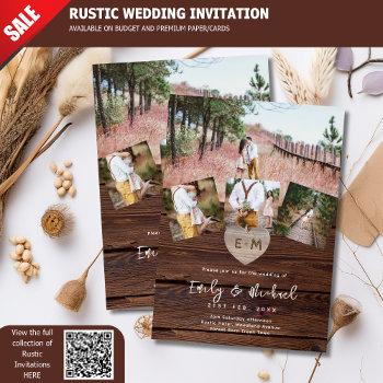 Small Wood Rustic Wedding  Photo Country Heart Front View