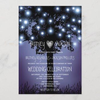 woodland forest rustic tree wedding invitations