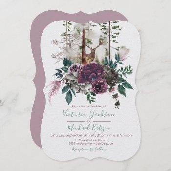 Small Woodland Watercolor Forest Wedding Front View