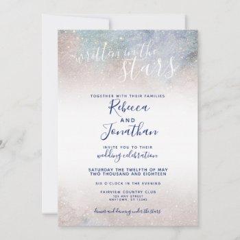 written in the stars starry night wedding invitation