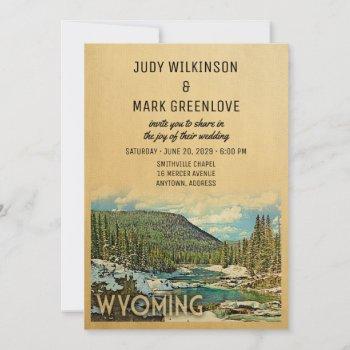 Small Wyoming Wedding  Vintage Nature Front View