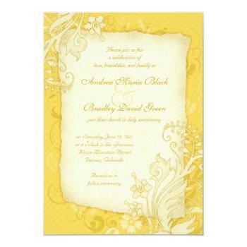 Small Yellow And Ivory Floral Wedding Front View