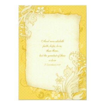 Small Yellow And Ivory Floral Wedding Back View