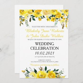 Small Yellow Floral Wedding Front View