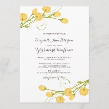 Small Yellow Garden Roses - Wedding Front View