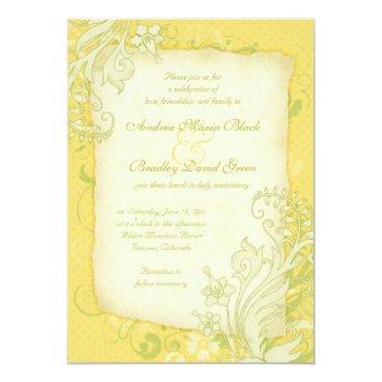 Small Yellow, Green And Ivory Floral Wedding Front View