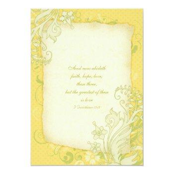 Small Yellow, Green And Ivory Floral Wedding Back View