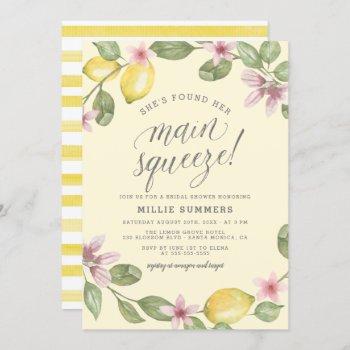 yellow | lemon wreath main squeeze bridal shower invitation