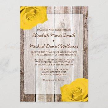 Small Yellow Rose Rustic Barn Wood Wedding Front View