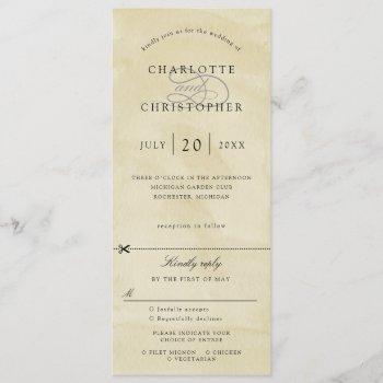 Small Yellow Watercolor Wedding  W Rsvp Front View