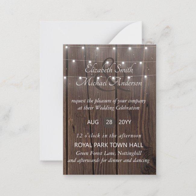 20 Budget Rustic Wood Wedding Invites Mini