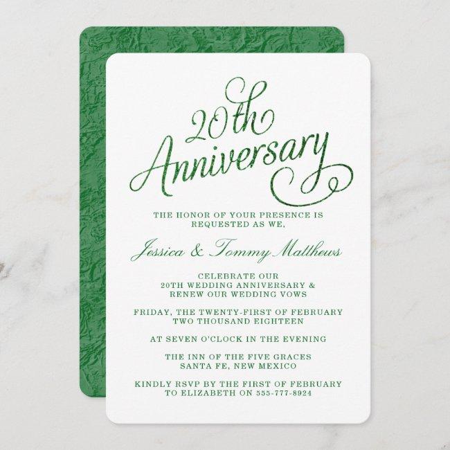 20th Emerald Wedding Anniversary