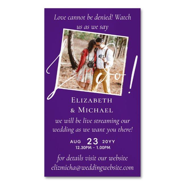 25 X Magnetic Wedding Livestreaming Save The Date   Magnet
