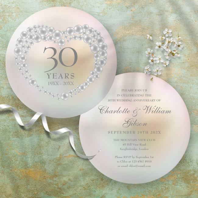 30th Wedding Anniversary Pearl Circular