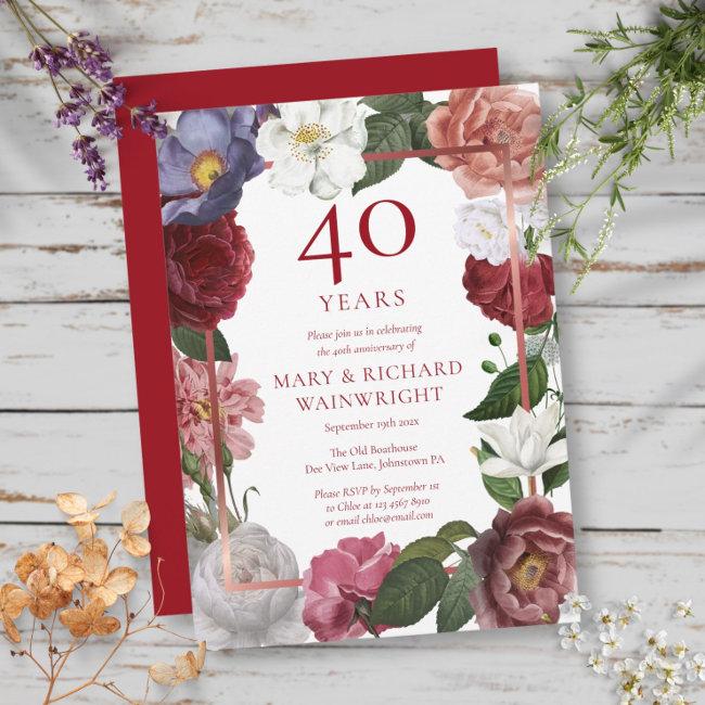 40th Ruby Wedding Anniversary Rose Garden