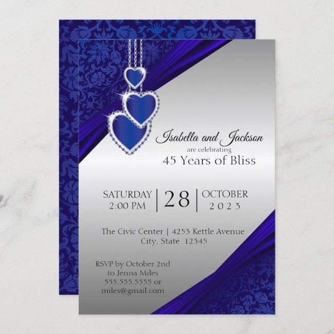 45th / 65th Sapphire Silver Anniversary Design