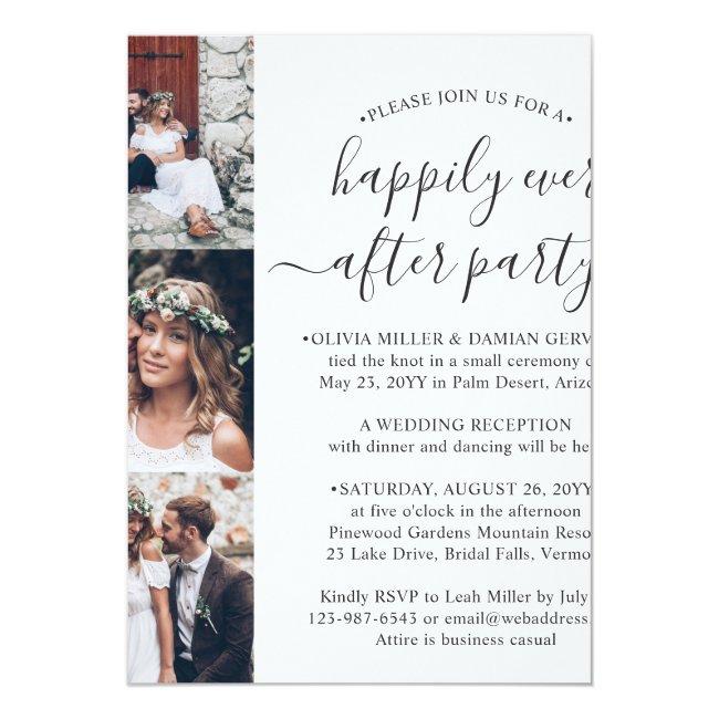4 Photo Happily Ever After Party Square Wedding