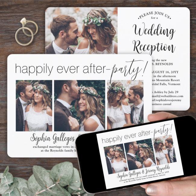 4 Photo Wedding Reception Happily Ever After Party