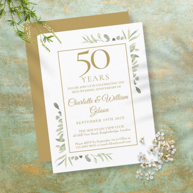 50th Golden Wedding Anniversary Greenery  Post