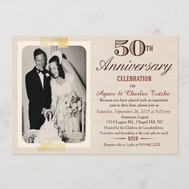 50th Wedding Anniversary  - Custom Photo