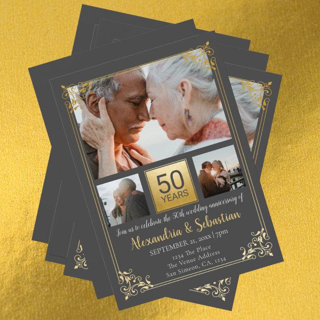 50th Wedding Anniversary With Frame Personalized