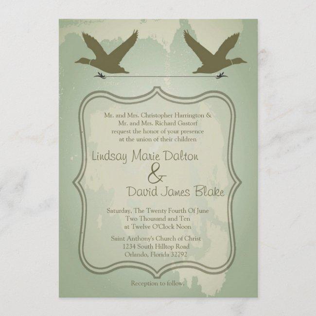 Country Duck Hunting Rustic Wedding
