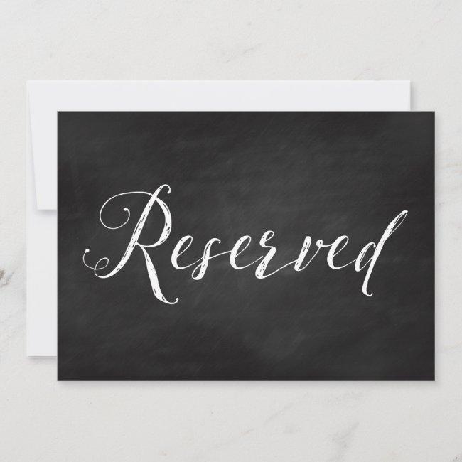Reserved Seating / Table Wedding Sign