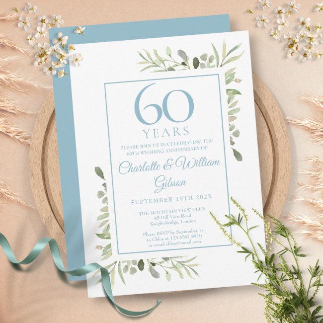 60th Diamond Wedding Anniversary Greenery