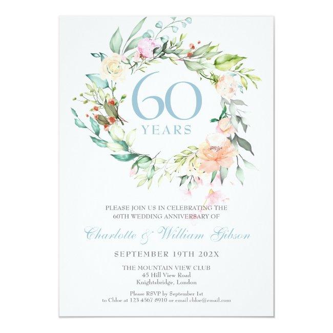 60th Diamond Wedding Anniversary Roses Floral