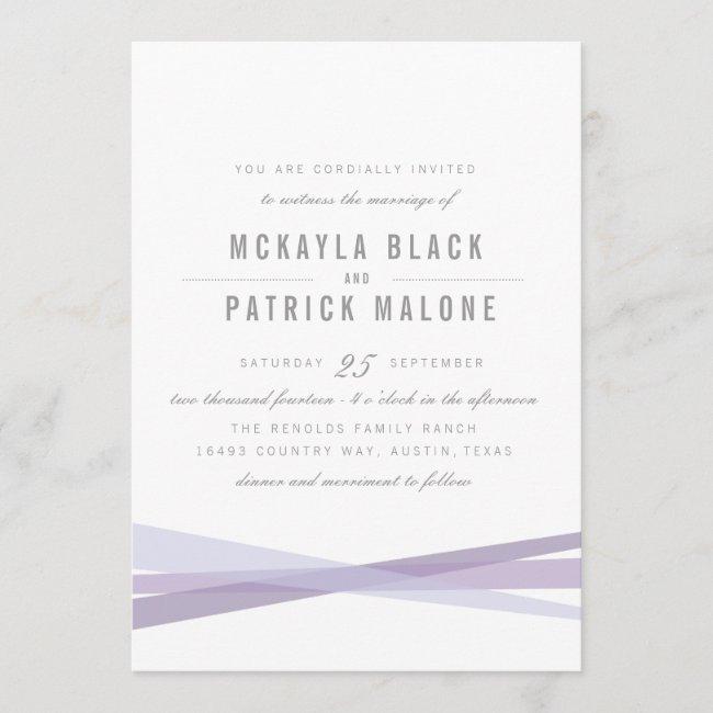 Abstract Wedding Invite - Purple