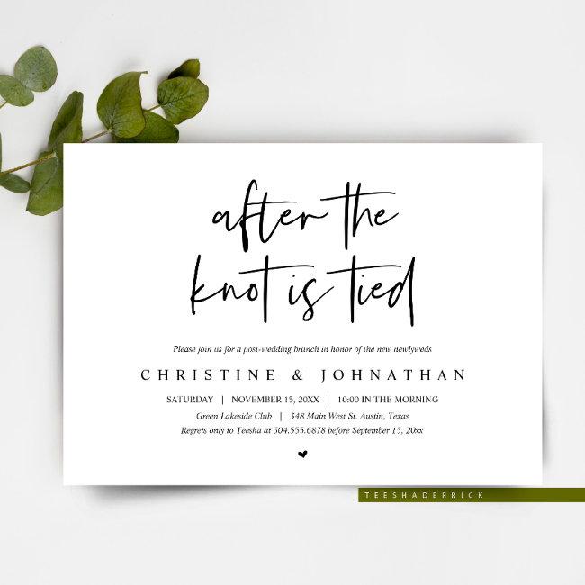 After The Knot Tied, Post Wedding Brunch Invitatio