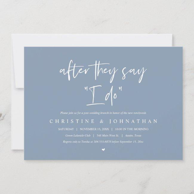 After They Say I Do, Post Wedding Brunch Invitatio