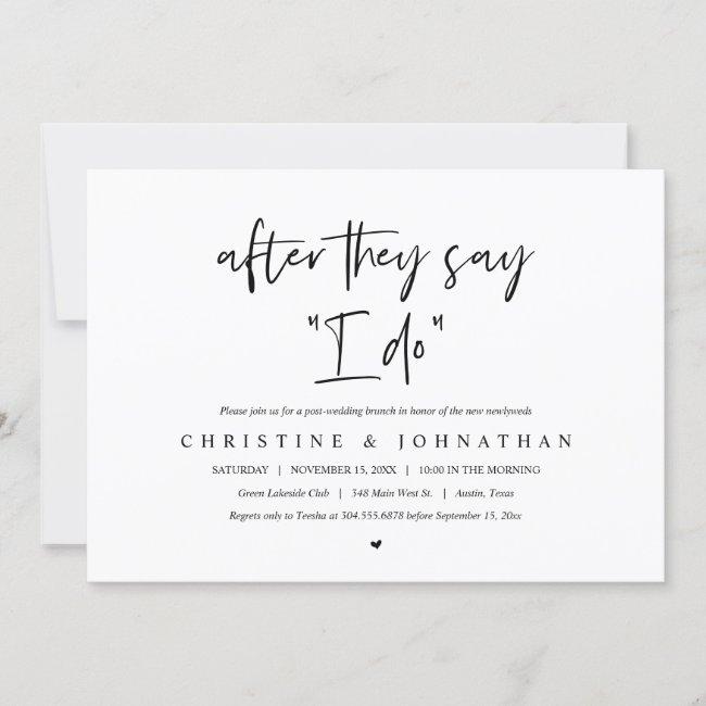 After They Say I Do, Post Wedding Brunch Invitatio