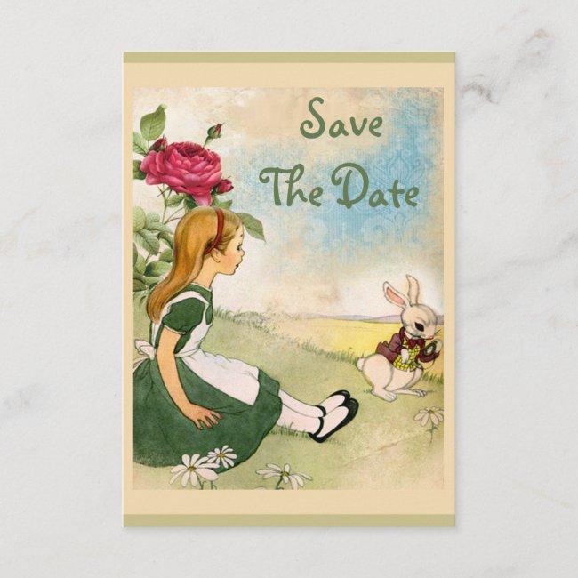 Alice In Wonderland Wedding Save The Date