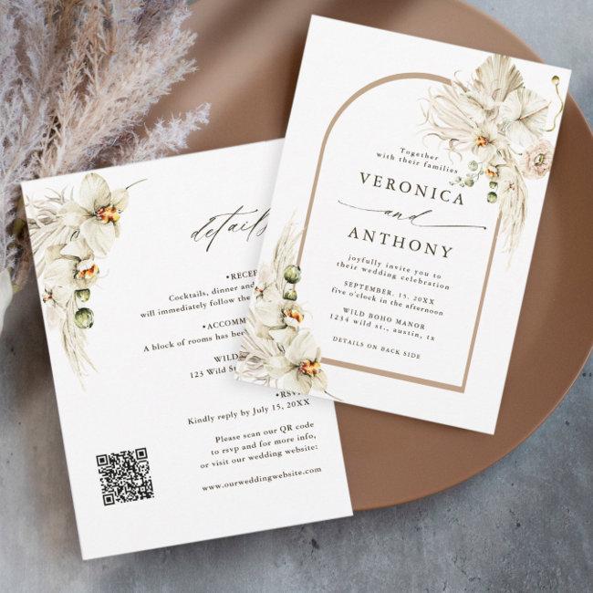 All In One Boho Pampas Grass Orchid Floral Wedding