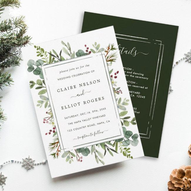 All In One Botanical Christmas Green Wedding