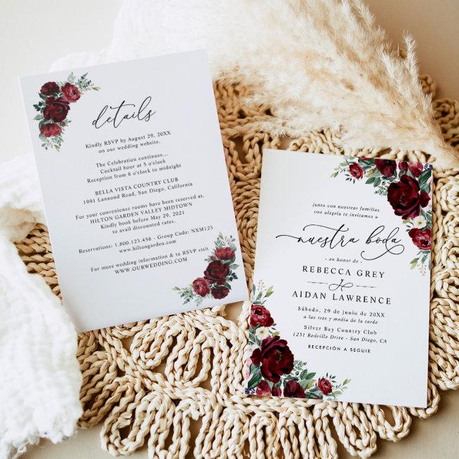 All In One Neustra Boda Rustic Red Floral Wedding