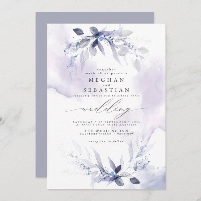 All In One Wedding Watercolor Plum