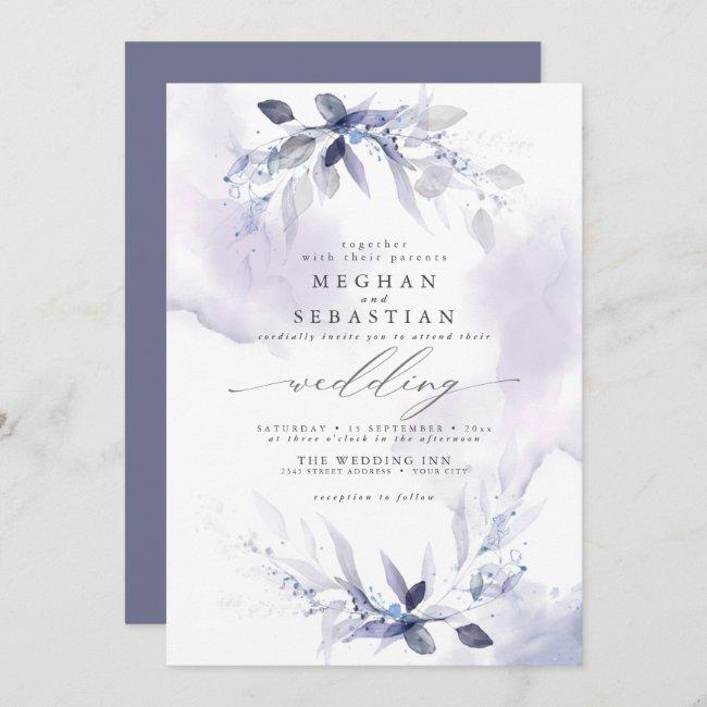 All In One Wedding Watercolor Plum