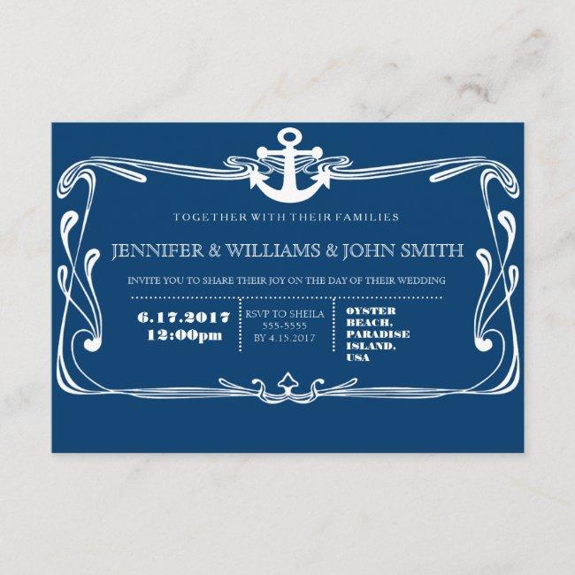 Anchor Navy Blue Destination Wedding
