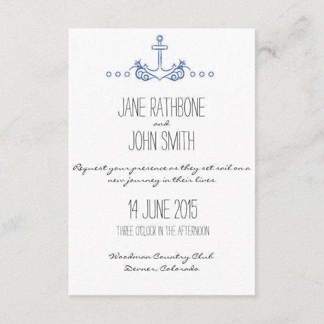 Anchor Wedding Invite