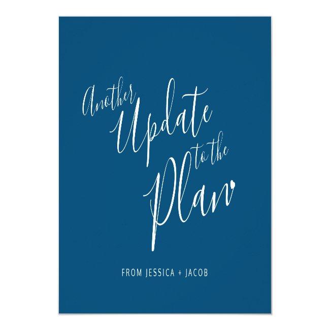 Another Update To Plan Blue White Heart Wedding Announcement Post