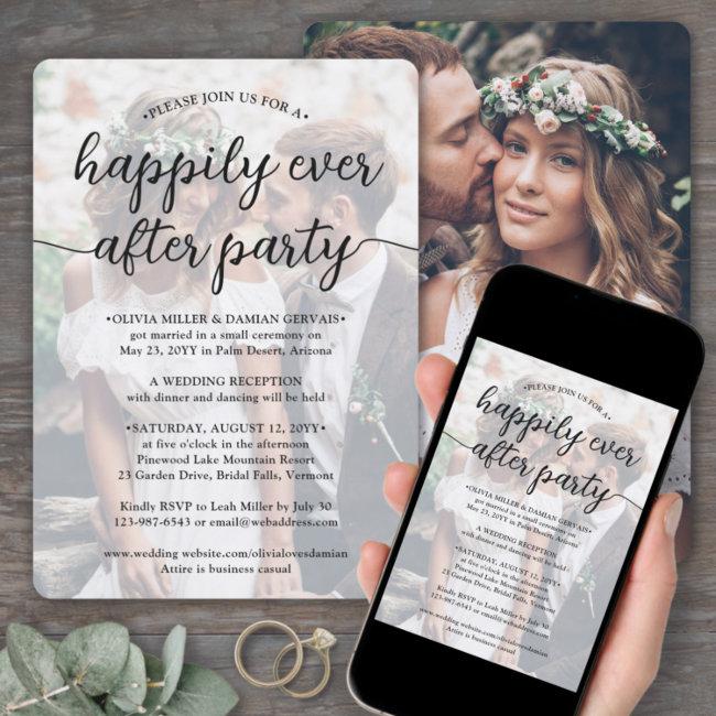 Any Text 2 Photo Wedding Happily Ever After Party