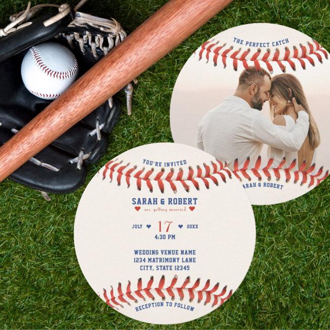 Baseball Sport The Perfect Catch Photo Wedding