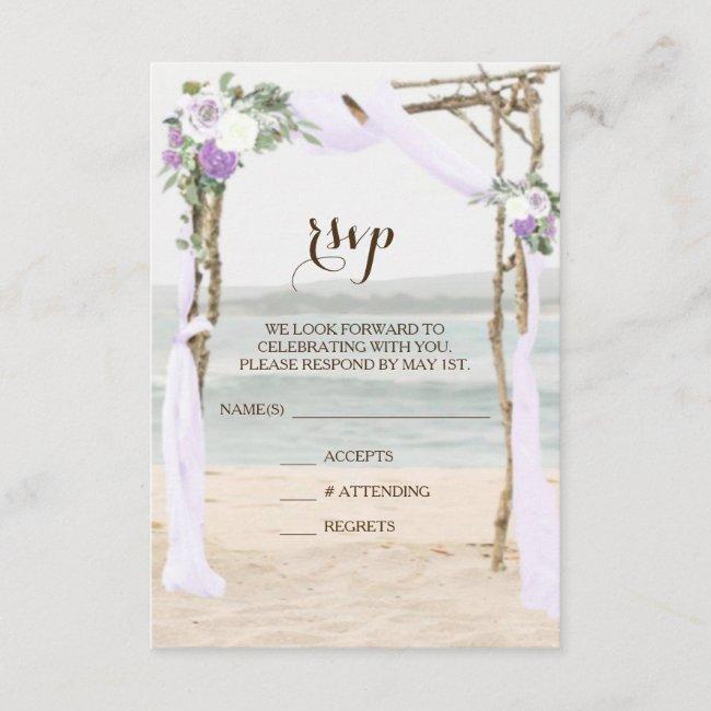 Beach Arbor Lavender Wedding Rsvp