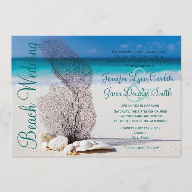 Beach Seashells Destination Wedding