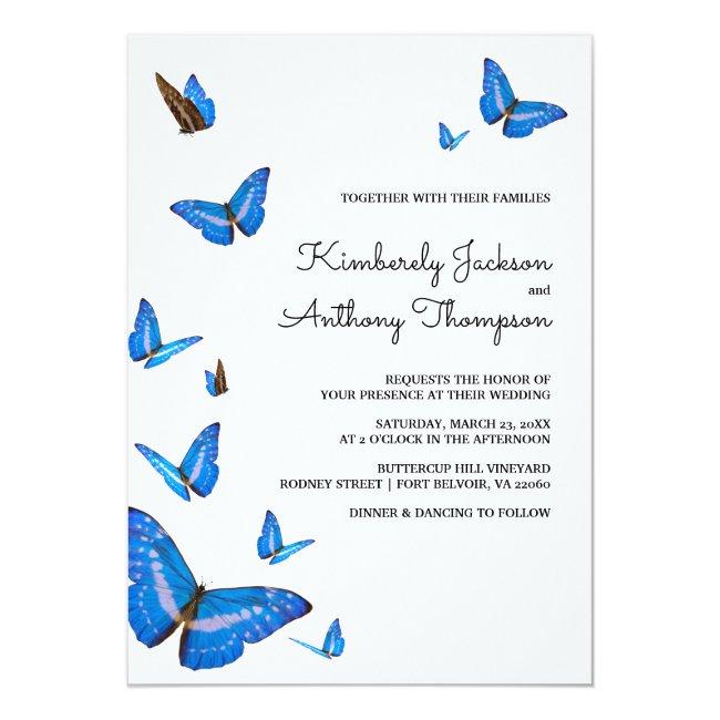 Beautiful Blue Butterflies Wedding