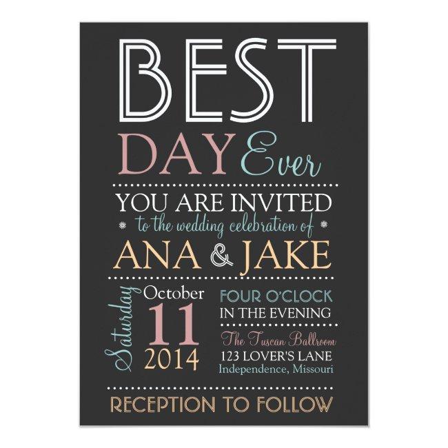 Best Day Ever Wedding - Colorful Edition