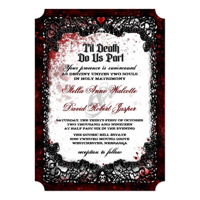 Blood Splattered Halloween Wedding Reception Info