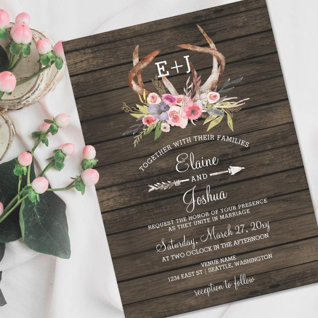 Blooming Antlers Country Chic Wedding